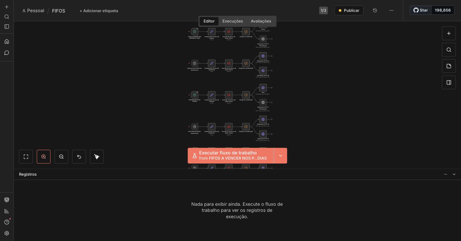 Tela do sistema Automação WhatsApp — Fluxos de automação integrados